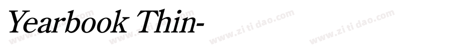 Yearbook Thin字体转换
